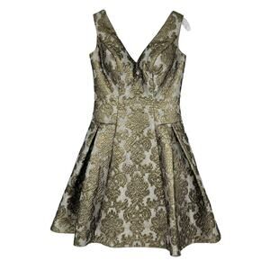 Morrell Maxie Darker Gold Dress Sz 4 Party Home Coming Prom V-neck